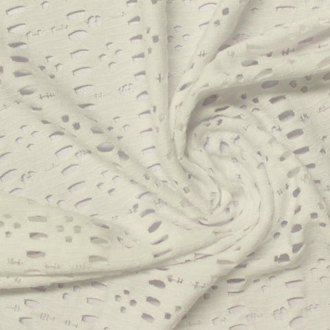Off-White Dashes Jacquard, Viscose