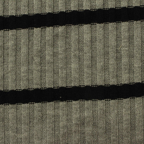 Black Stripes Rib Knit