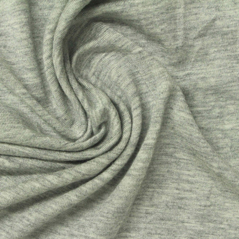 Light Grey Marl Jersey Knit, Acrylic-Viscose