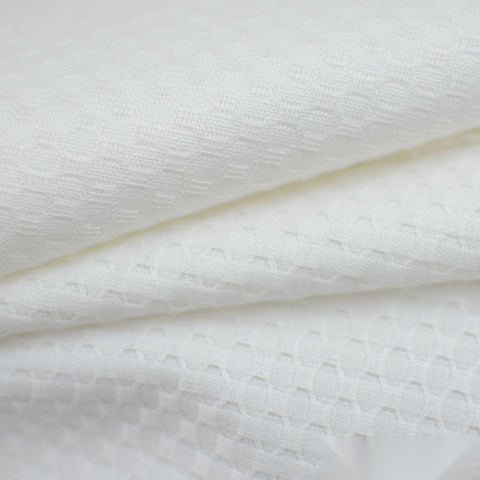 White Textured-Honeycomb Poplin, Cotton