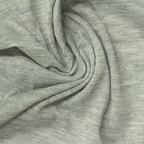 Light Grey Marl Jersey Knit, Polyester, 144 gsm