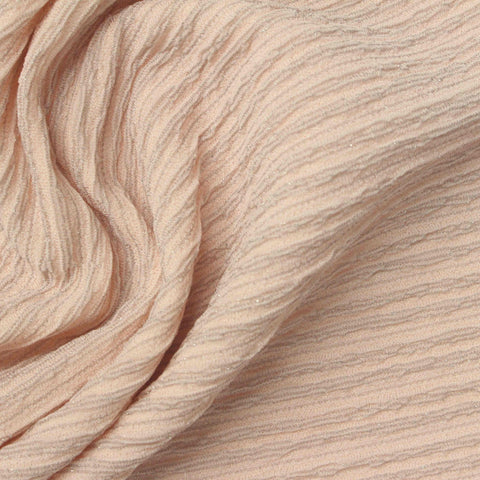 Polyester Metallic Stretch Knit Fabric, 220 gsm, 165 cm — Beige