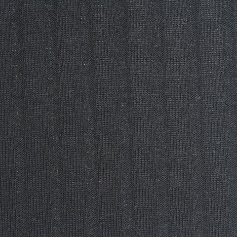 Polyester Stretch Rib Knit Fabric, 230 gsm, 140 cm — Navy