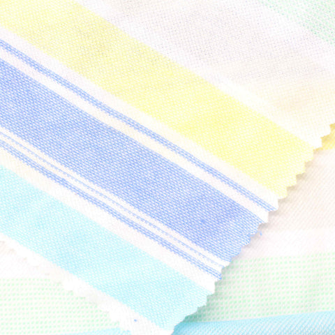 Pastel Green Horizontal-Stripe Knit, Cotton