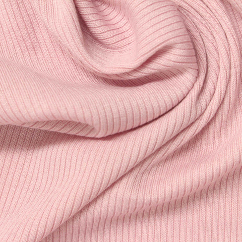 Light Pink Ribbed Rib Knit