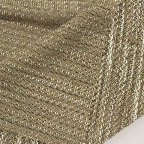 Beige Textured-Line French Terry, Poly-Viscose