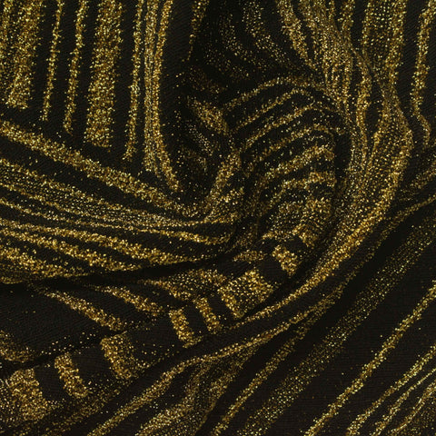 Gold Diagonal-Stripe Jacquard, Nylon-Metallic