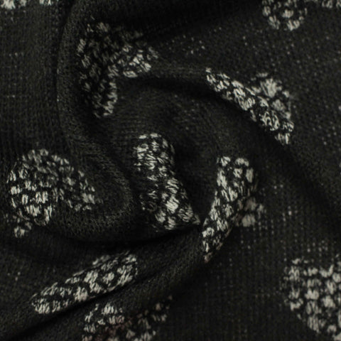 Black Heathered-Marl Jacquard, Viscose-Poly
