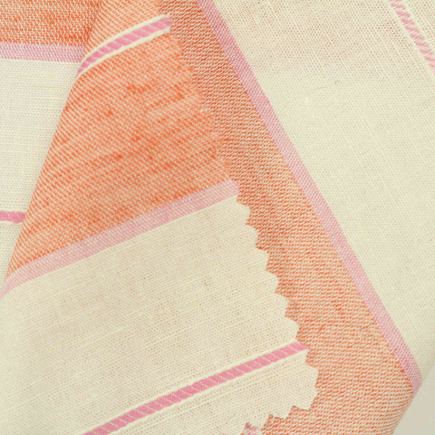 Orange Horizontal-Stripe Woven