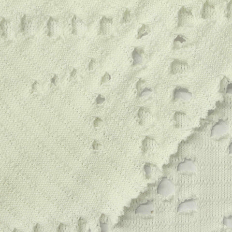 Cream Openwork Knit, Polyester