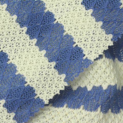 Blue Flecks Jersey Knit, Acrylic-Cotton