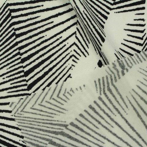 Black Lines Knit, Polyester, 207 gsm