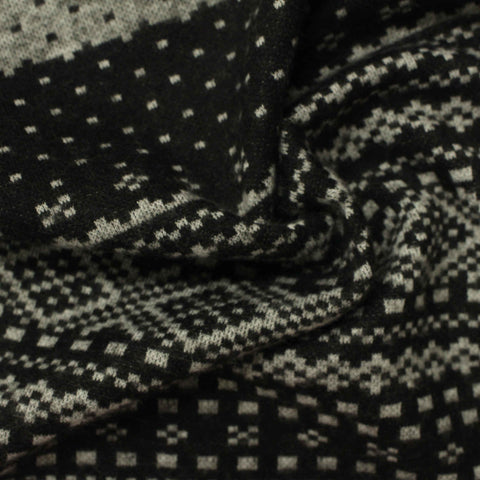 Black Diamond Chunky Knit, Polyester, 168 gsm, 170 cm