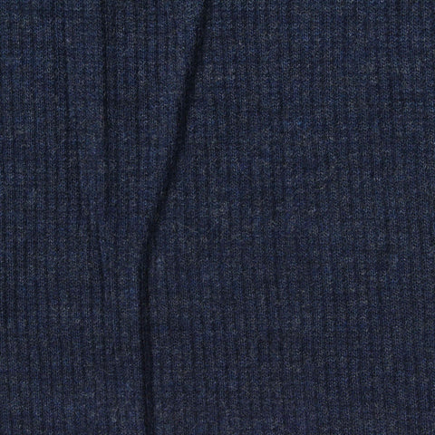 Dark Blue Marl Rib Knit, 150 gsm