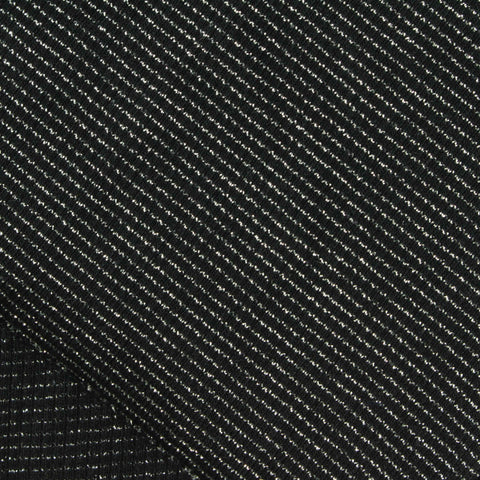 Black Marl Rib Knit, Cotton