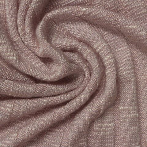 Pink Marl Rib Knit, Viscose-Poly, 315 gsm