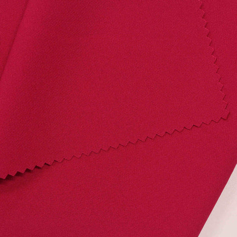 Polyester Stretch Woven Fabric, 213 gsm, 150 cm — Red