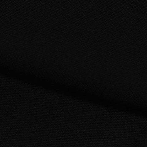 Polyester Stretch Ponte Knit Fabric, 419 gsm, 160 cm — Black