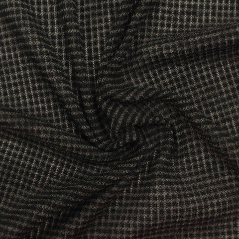 Black Check Rib Knit