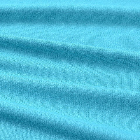 Viscose Stretch Jersey Knit Fabric, 226 gsm, 155 cm — Blue