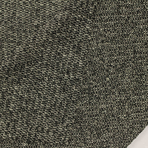 Black Marl Rib Knit, Poly-Viscose, 120 gsm