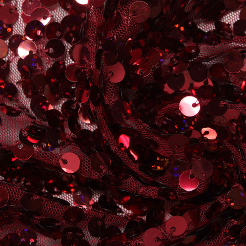 Red Sequins Knit, Polyester