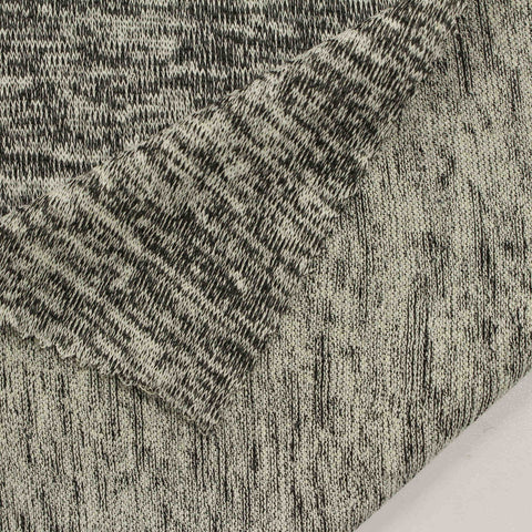 Black Marl Jersey Knit, Poly-Viscose, 310 gsm