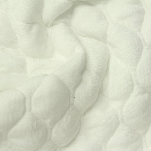 Cream Honeycomb Jacquard, Polyester