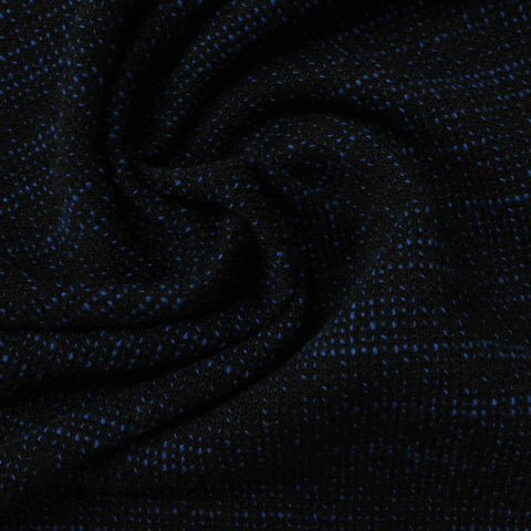 Black Marl Chunky Knit, Poly-Cotton, 312 gsm