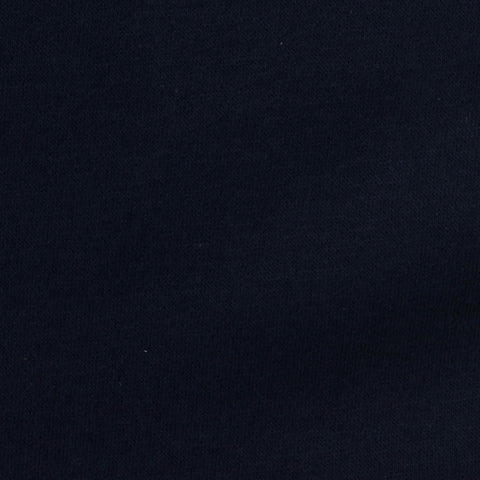 Brushed Cotton Polyester French Terry Fabric, 260 gsm, 170 cm — Navy