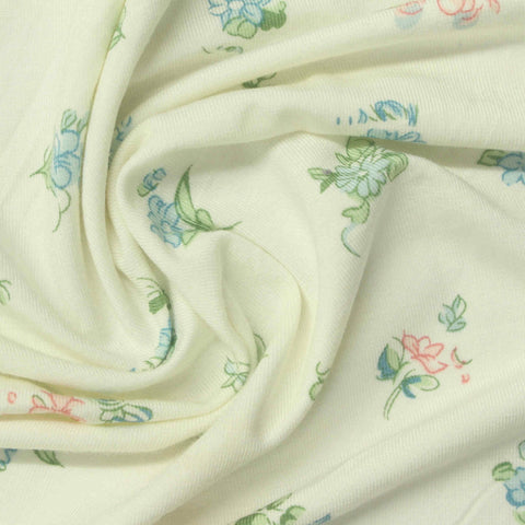 Pink Floral Jersey Knit, 240 gsm