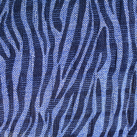 Jacquard Viscose Polyester Chunky Knit Fabric, 308 gsm, 100 cm — Navy
