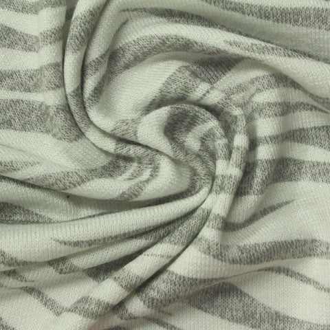 Grey Zebra Chunky Knit, Poly-Viscose