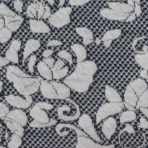 White Floral Jacquard
