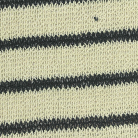 Cream Horizontal-Stripe Chunky Knit, Cotton