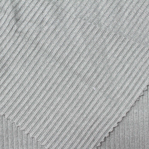 Light Grey Rib Knit, Poly-Viscose