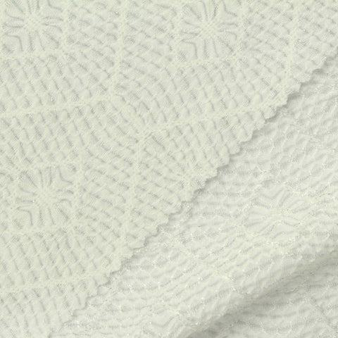 Cream Diamond Jersey Knit, Polyester
