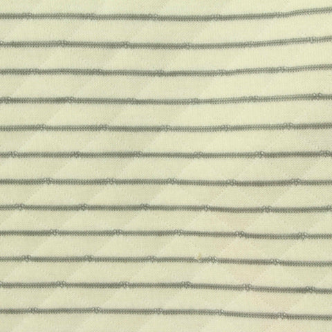Grey Horizontal-Stripe Jacquard, Poly-Cotton