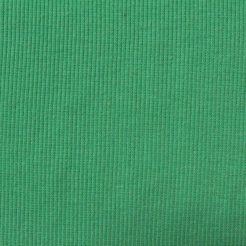 Bright Green Rib Knit, Poly-Cotton