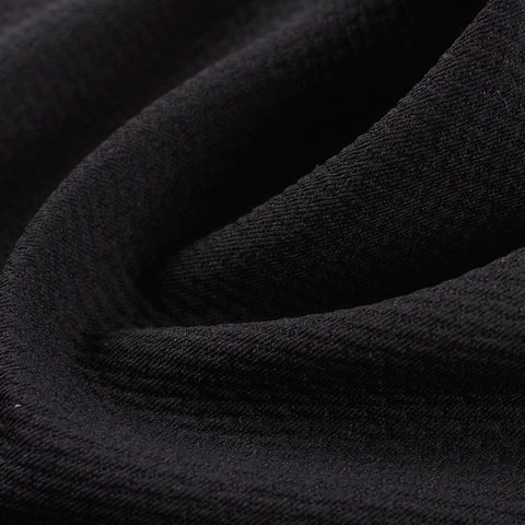 Polyester Stretch Interlock Knit Fabric, 190 gsm, 160 cm — Black
