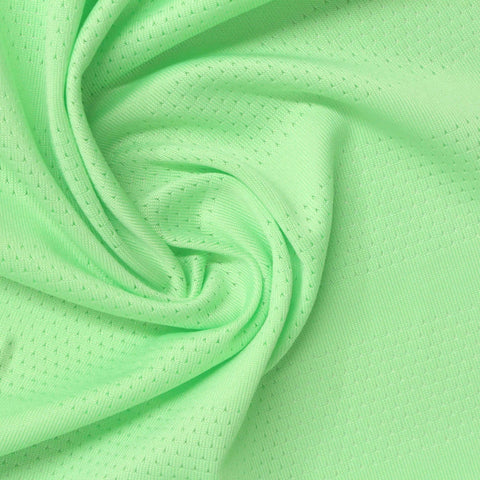 Striped Polyester Stretch Mesh Fabric, 185 gsm, 170 cm — Green