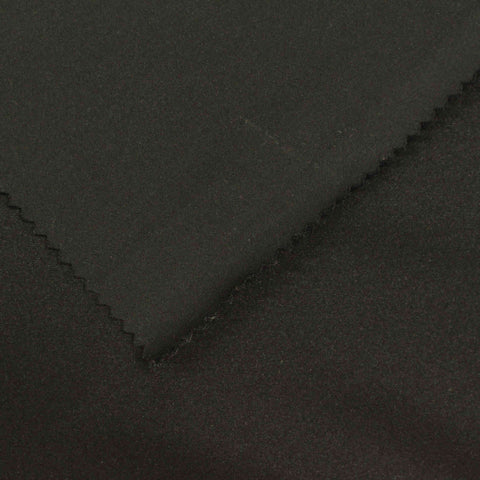 Viscose Polyester Metallic Stretch Scuba Knit Fabric, 295 gsm — Black