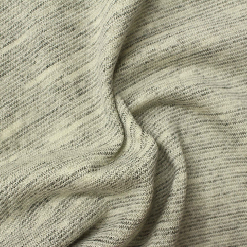 Dark Grey Marl French Terry, Cotton-Poly, 230 gsm