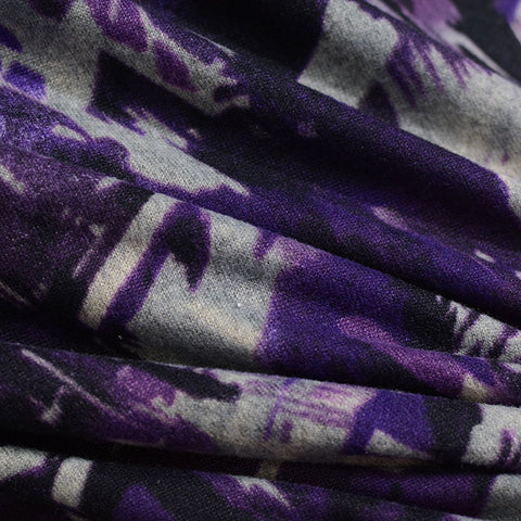 Purple Abstract-Brushstroke Knit, Polyester