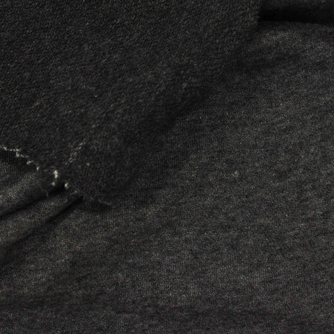 Dark Grey Heather French Terry, Poly-Cotton, 288 gsm