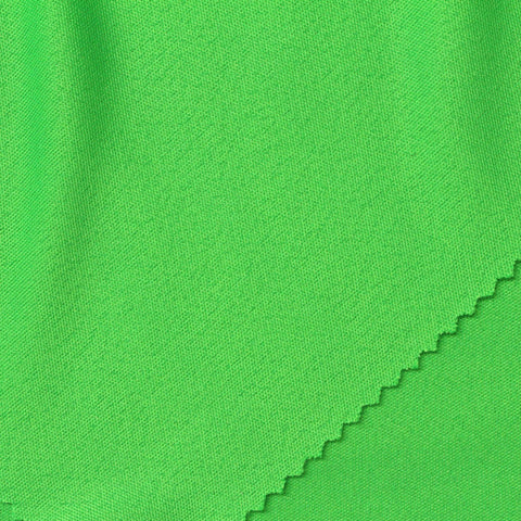 Polyester Viscose Stretch Interlock Knit Fabric, 290 gsm, 164 cm — Green