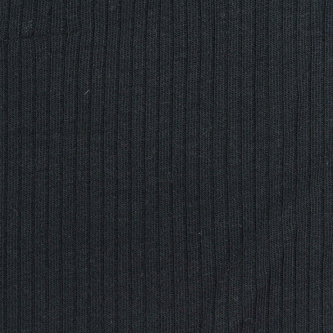 Viscose Stretch Rib Knit Fabric, 205 gsm, 160 cm — Navy