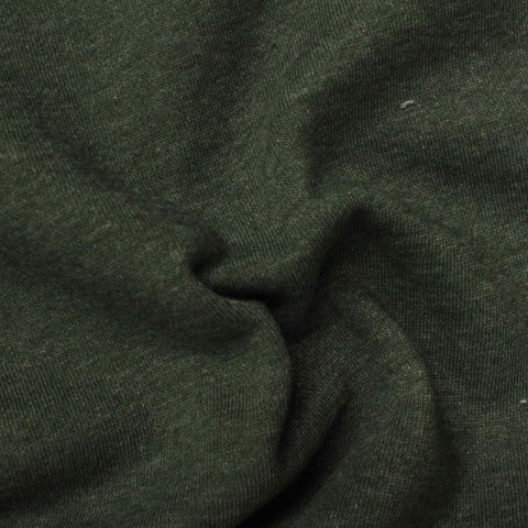 Dark Green Marl French Terry, Cotton-Poly, 273 gsm