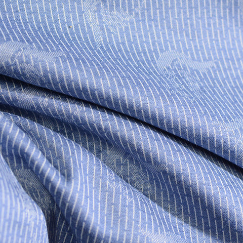 Light Blue Stripes Jacquard, Poly-Viscose