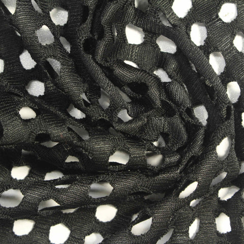 100% Polyester Knit Fabric, 140 gsm, 165 cm — Black